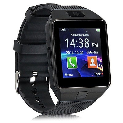 Smart Phone Watch 1.56 inch Touch LCD Micro Sim Input Bluetooth Camera - Black - RRP $50 - Brand New