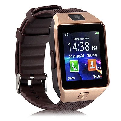 Smart Phone Watch 1.56 inch Touch LCD Micro Sim Input Bluetooth Camera - Gold - RRP $50 - Brand New