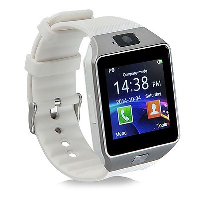 Smart Phone Watch 1.56 inch Touch LCD Micro Sim Input Bluetooth Camera - White - RRP $50 - Brand New