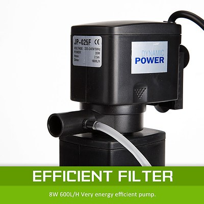 Dynamic Power Aquarium Submersible Filter Pump 1600L/H - Brand New with 12 Months Warranty