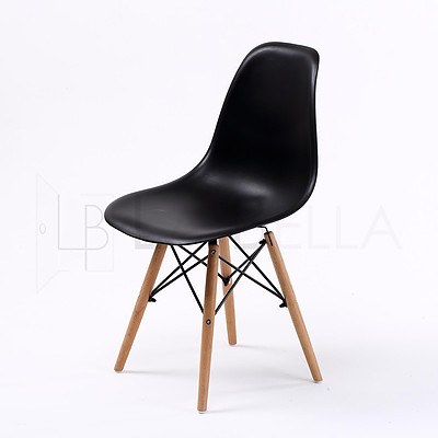 La Bella Replica Eames DSW Dining Chair - BLACK X4 - Brand New with 12 Months Warranty