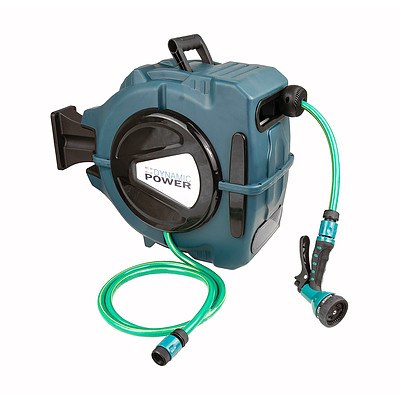 Dynamic Power 20m Retractable Water Hose Reel with Nozzle - Brand New with 12 Months Warranty