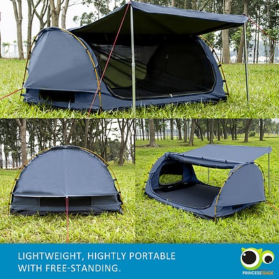 Swag Double with Free Standing - NAVY BLUE - Brand New - RRP: $379