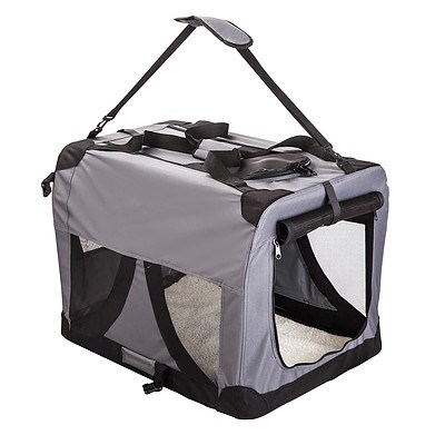 Paw Mate Portable Soft Dog Crate L - Grey - Brand New with 12 Months Warranty