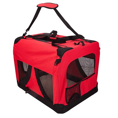 Paw Mate Portable Soft Dog Crate L - Red - Brand New with 12 Months Warranty