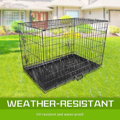 Paw Mate 42 inch Foldable Metal Wire Dog Cage with Removable Tray - Brand New with 12 Months Warranty