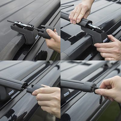 Car Roof Rack Cross Bar 1200mm - BLACK - Brand New - RRP: $119