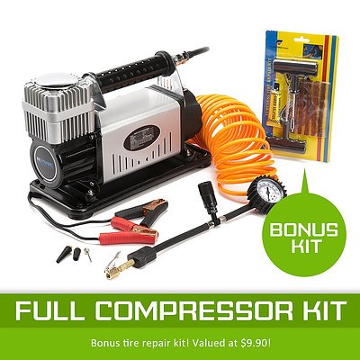 Dynamic Power 12V Air Compressor 210L/min - Silver - Brand New with 12 Months Warranty