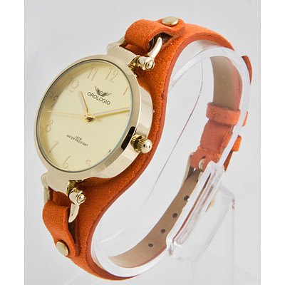 Orologio Doppio Collection Women`s Gold Leather Watch - RRP $750 - Brand New with Warranty