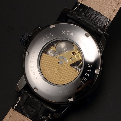 Kronen & Söhne Skeleton Automatic Mechanical Watch - RRP: $500 - Brand New