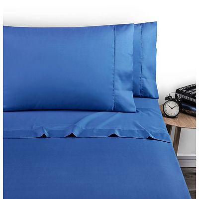 Royal Blue Microfibre Sheet Set- Single Bed